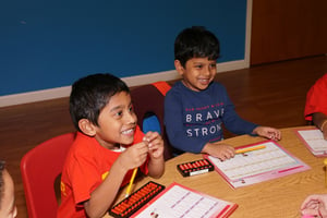 Math Genie students have fun using their abacus and challenge themselves with mental math games